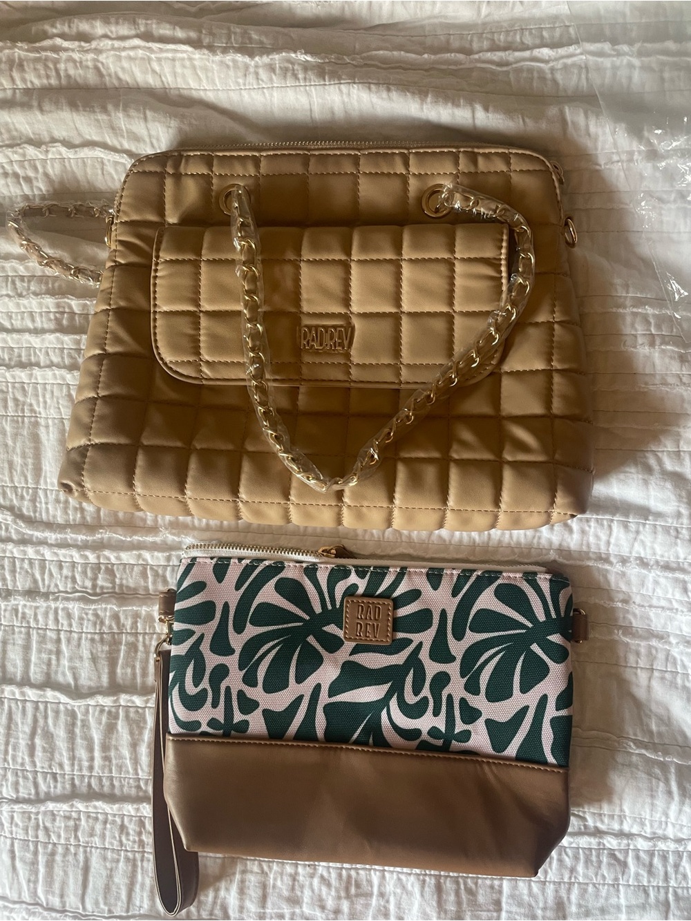 Rad Rev Lux Bag in Almond and wet bag bundle NWOT